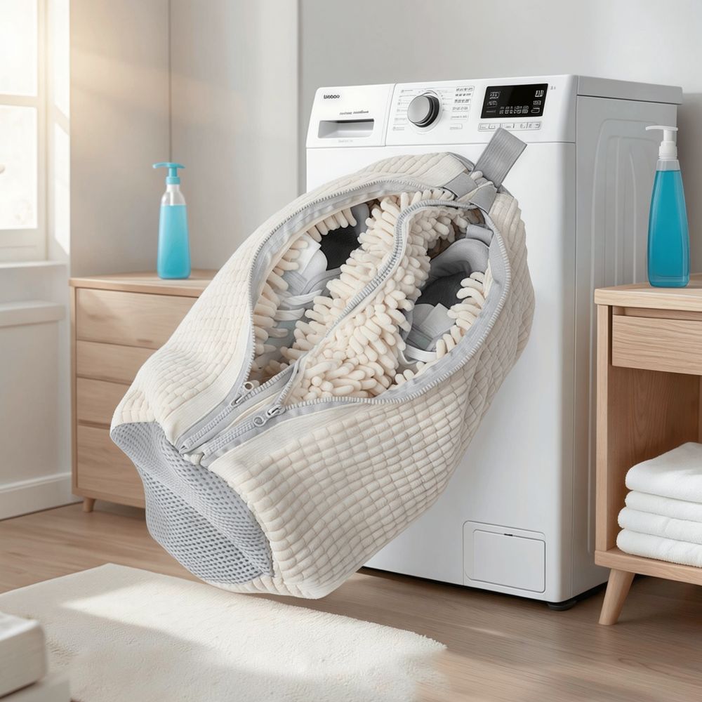 Sneaker Care Laundry - حقيبة غسيل أحذية، شبكة أسطوانية لحماية