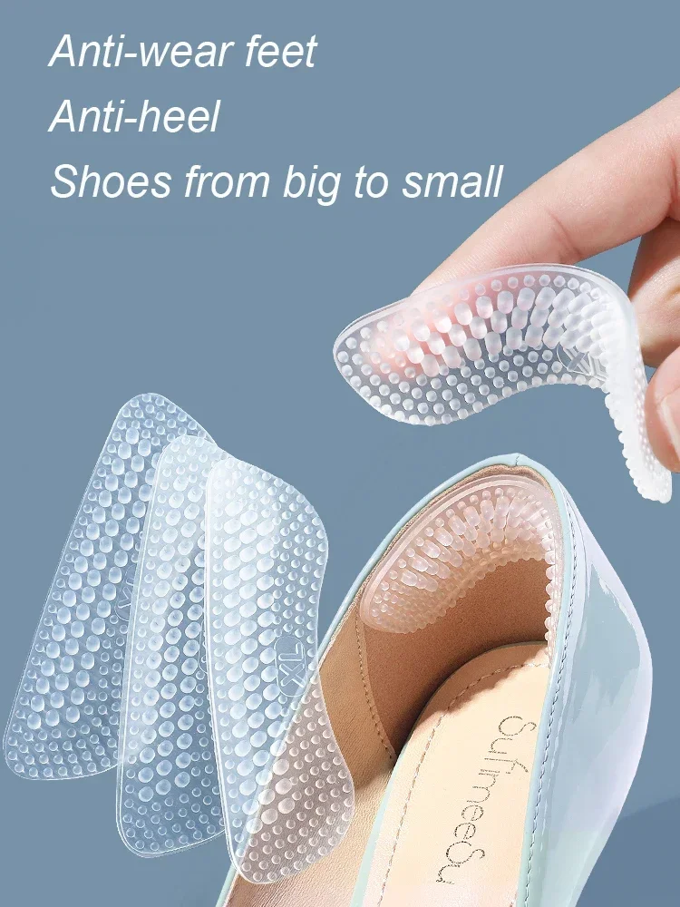 Heel Liner Grip - وسادات سيليكون شفافة مضادة للانزلاق للرجال