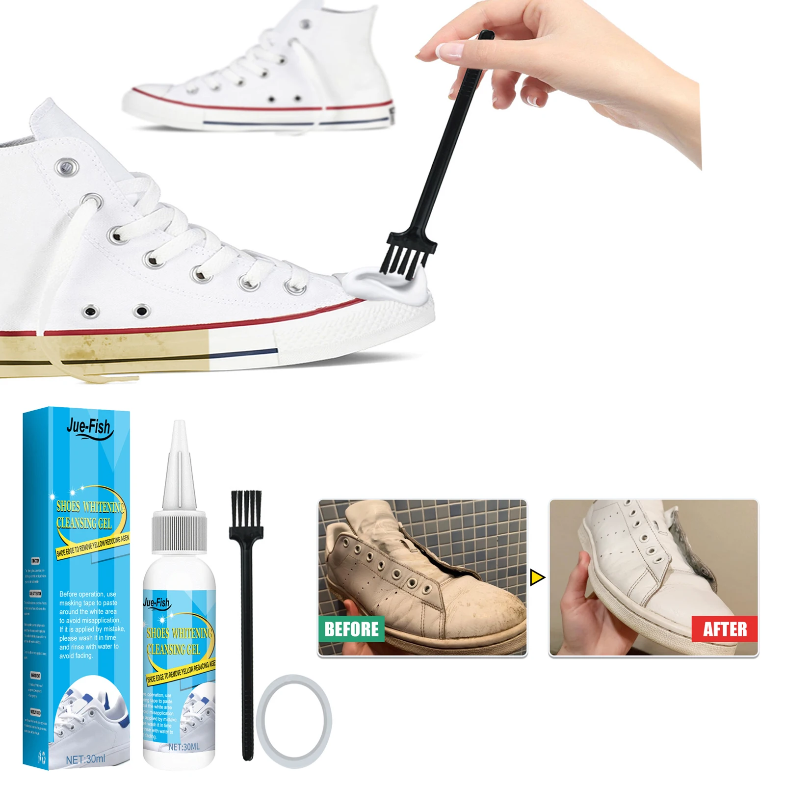 Sneaker Protector Spray - هلام تنظيف الأحذية البيضاء ، مزيل